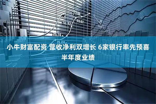 小牛财富配资 营收净利双增长 6家银行率先预喜半年度业绩